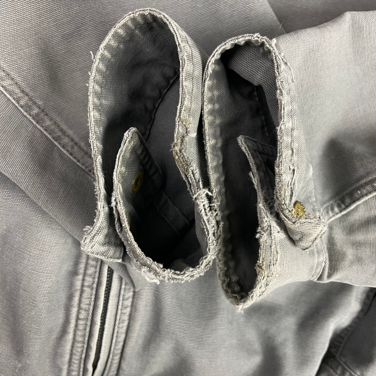 Vintage Columbia Grey Stonewashed Canvas Harrington Full Zip Jacket L