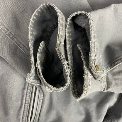 Vintage Columbia Grey Stonewashed Canvas Harrington Full Zip Jacket L