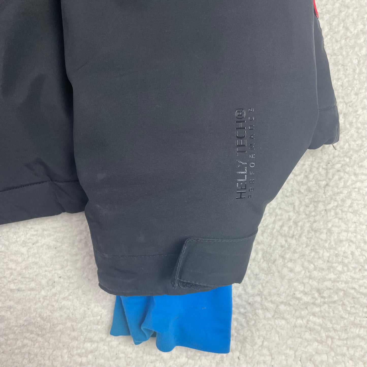 Helly Hansen Black Hooded Technical Jacket Blue Trim