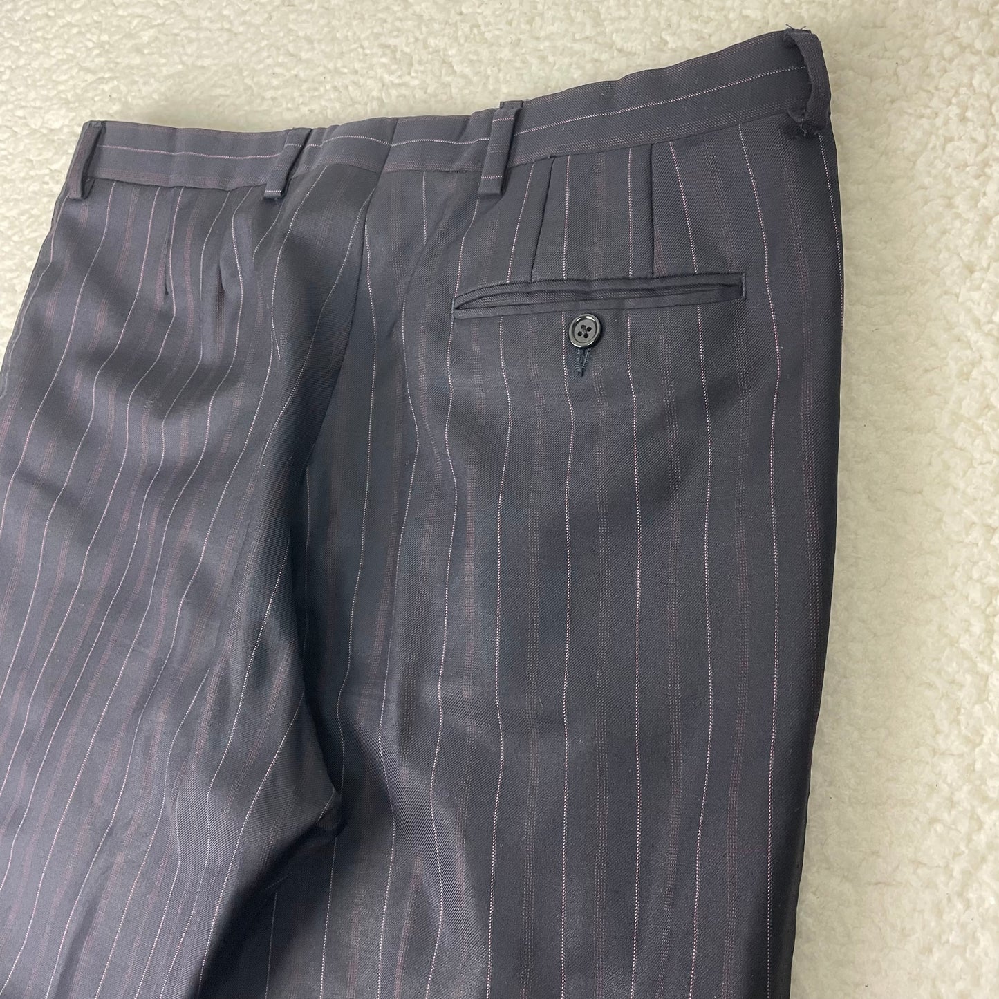 Paul Smith Pinstripe Black Dress Pants