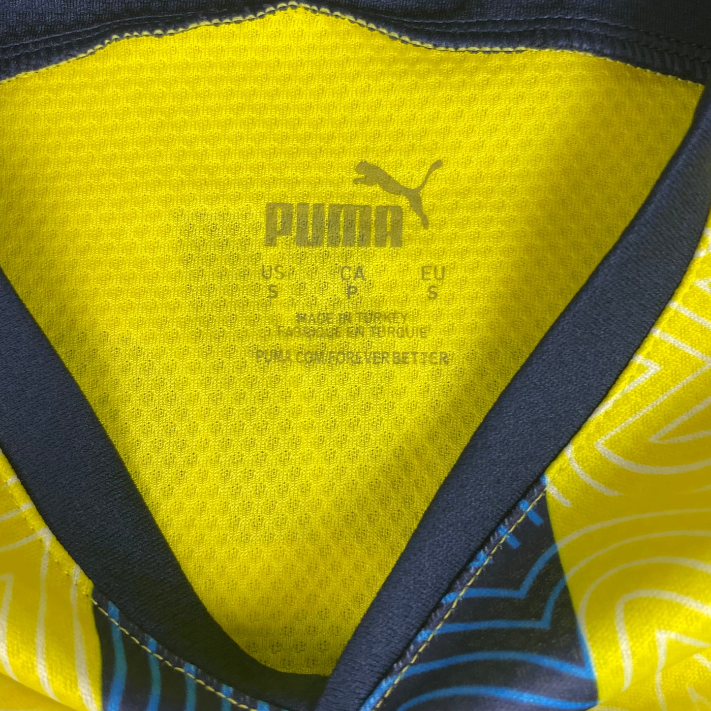 Puma Fenerbahçe Mehmet 7 Soccer Jersey Yellow Navy Striped