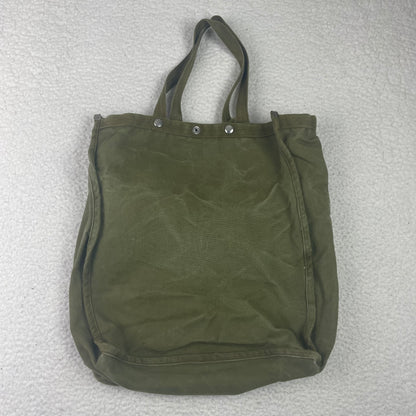 Vintage Military Canvas Cloth Camo Green Satchel Bag