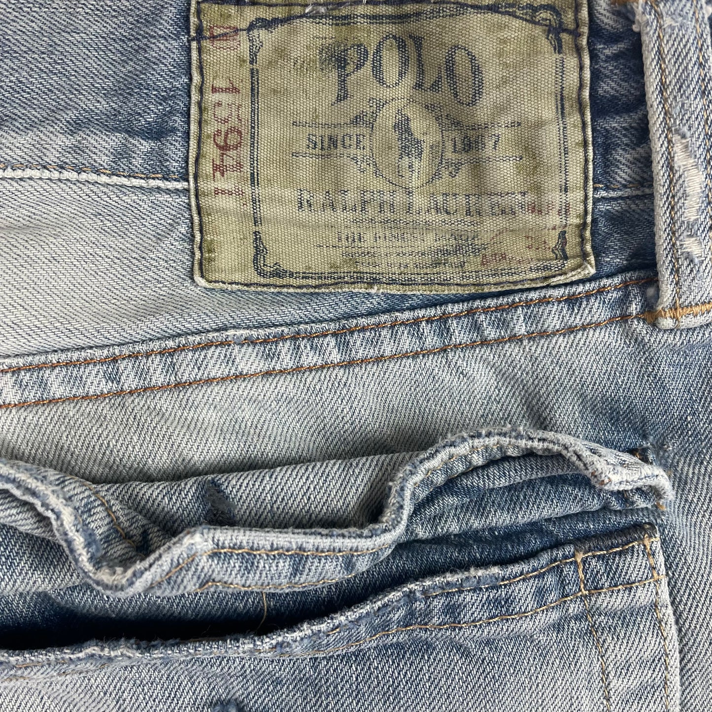 Polo Ralph Lauren Baggy Loose Light Wash Jeans