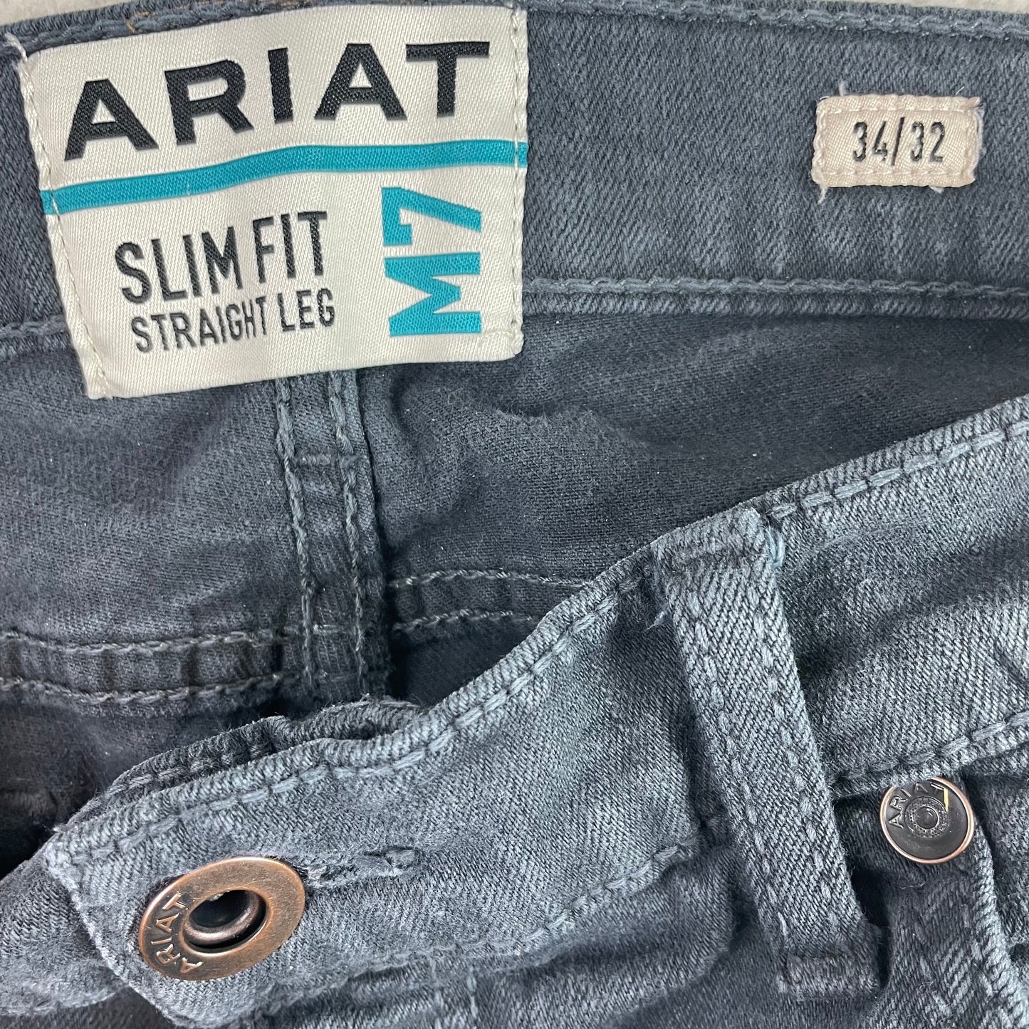 Ariat Slim Fit M7 Gray Wash Whisker Bootcut Jeans