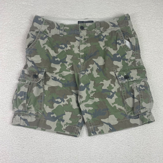 American Eagle Woodland Camo Baggy Cargo Shorts
