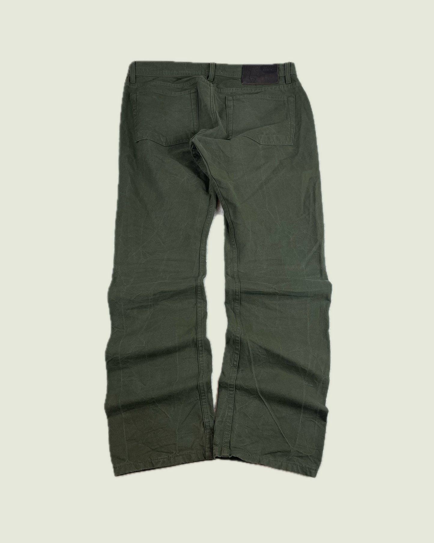 Naked & Famous Army Green Duck Selvedge Jeans
