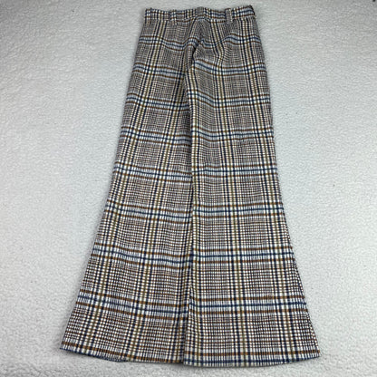 Vintage Leeds Plaid Cotton High Rise Wide Leg Pants (26)