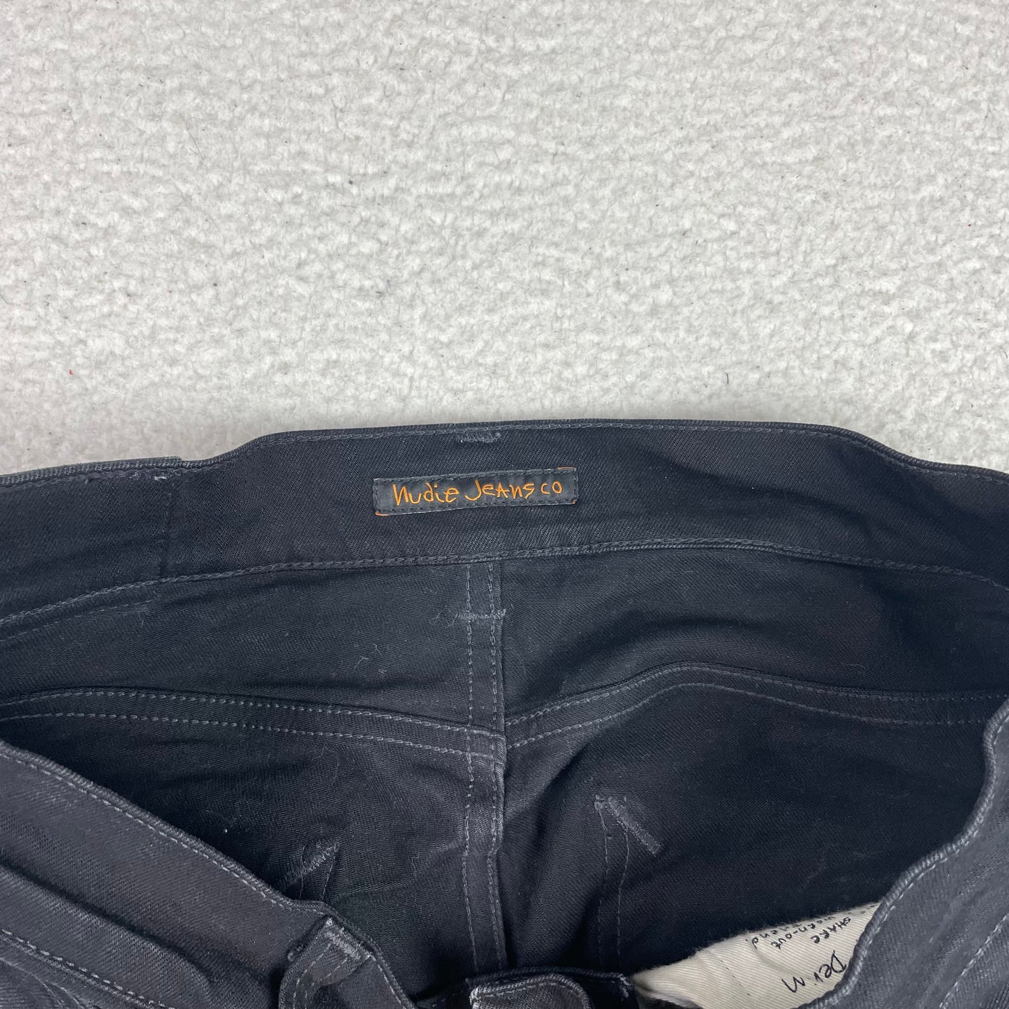 Nudie Jeans Co Black Denim Slim Straight Jeans