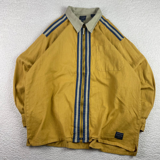 Vintage Everblue Corduroy Zip Up Harrington Yellow Shirt Jacket