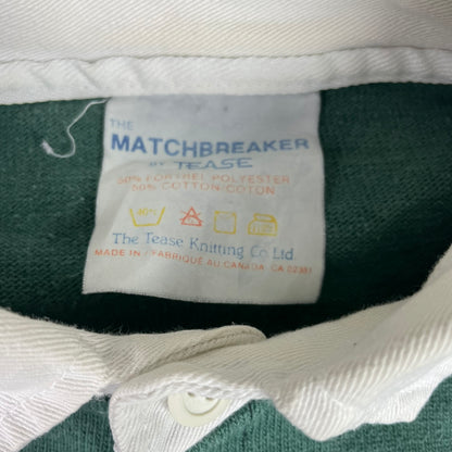 The Matchbreaker by Tease Green White Striped Rugby Polo