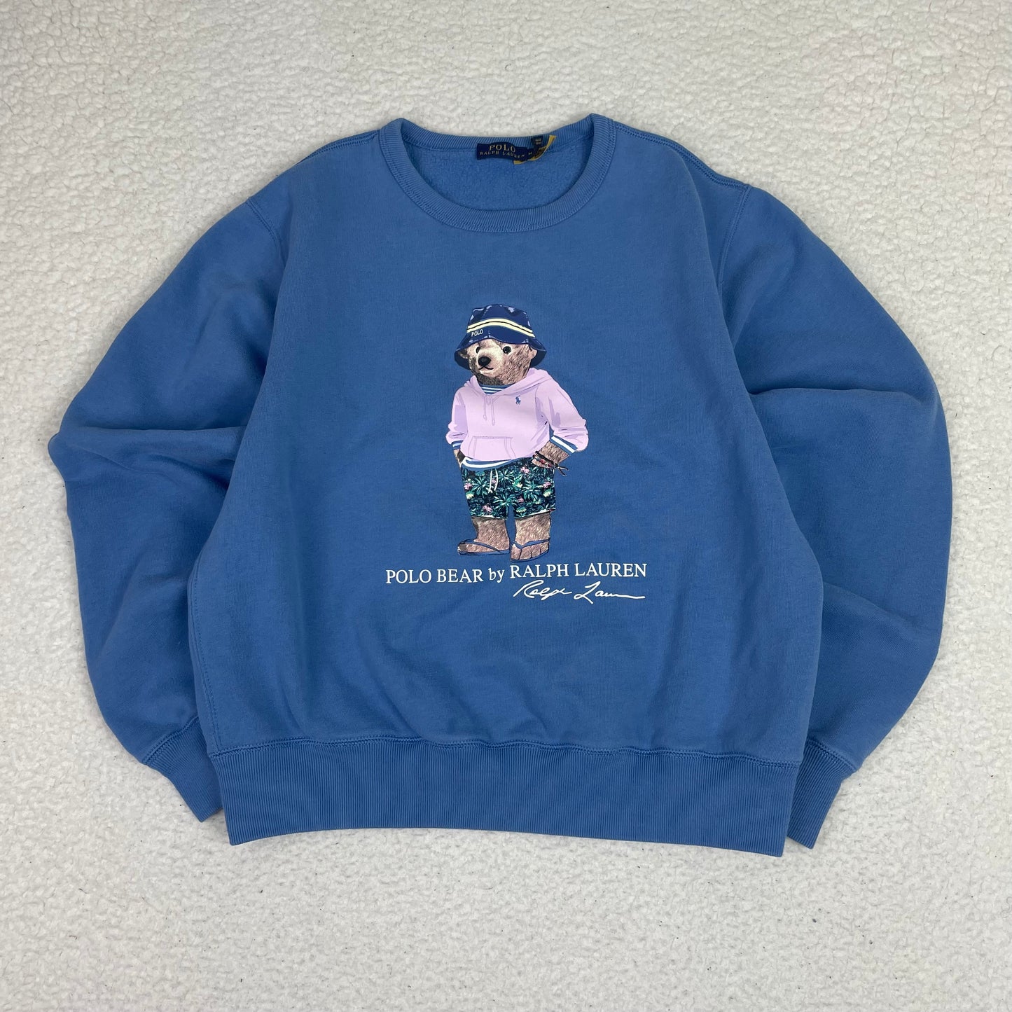 Ralph Lauren Polo Bear Bucket Hat Blue Sweatshirt