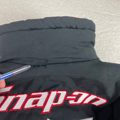 Snap-on Racing Embroidered Padded Jacket Checkerboard Sleeve