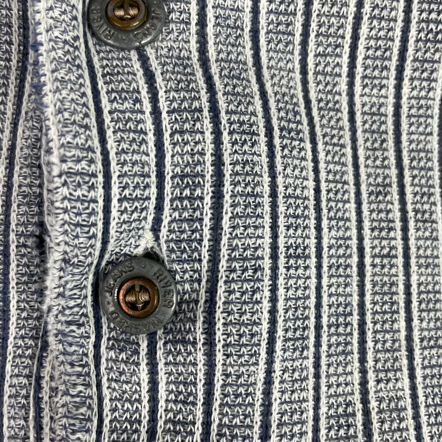 River Washed Boxy Cropped Oversize Striped Short Sleeve Polo