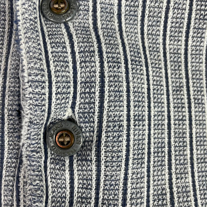 River Washed Boxy Cropped Oversize Striped Short Sleeve Polo