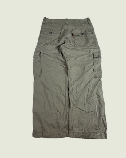 Vintage Levis Loose Straight Cargo Baggy Utility Tan Pants