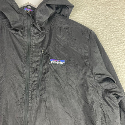 Patagonia Houdini Black Hooded Full Zip Windbreaker Jacket