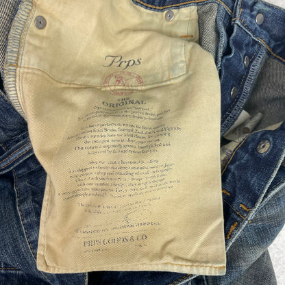 Vintage PRPS Japanese Distressed Dark Wash Baggy Jeans