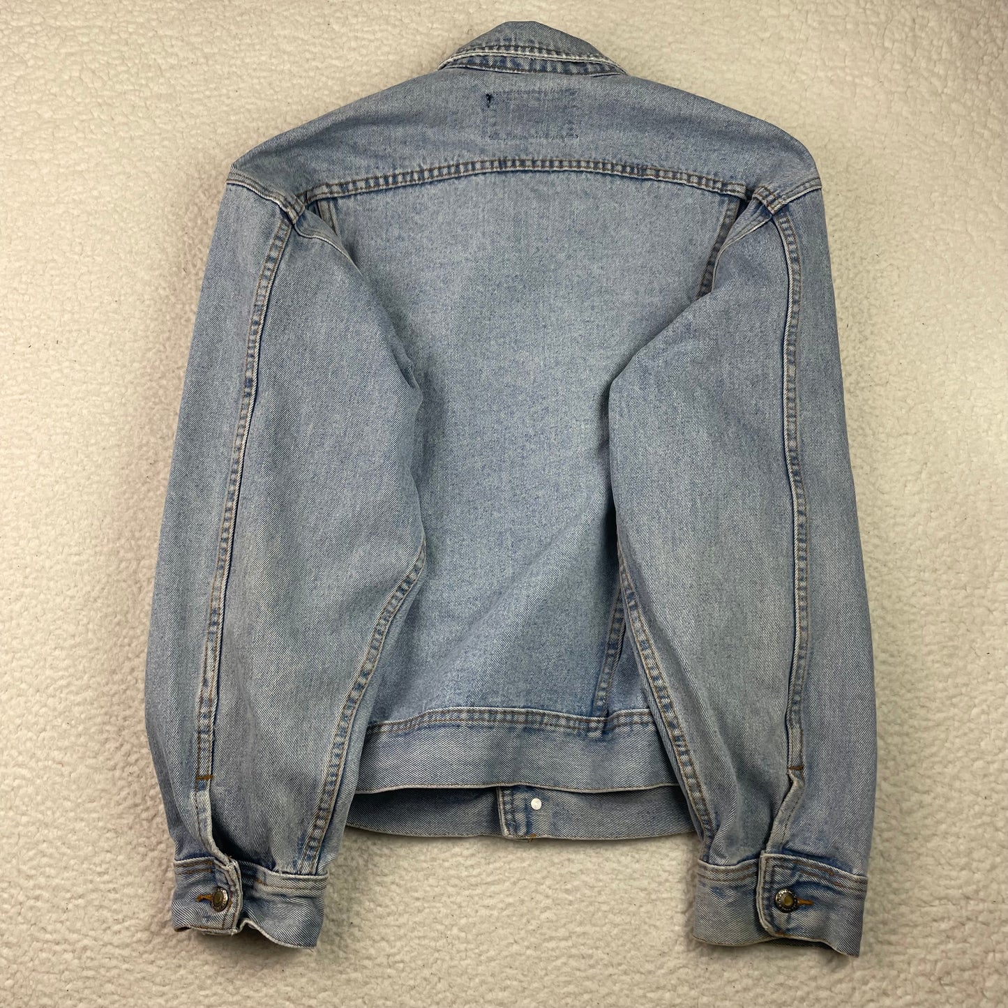 Vintage President Stone Denim Button Up Jacket