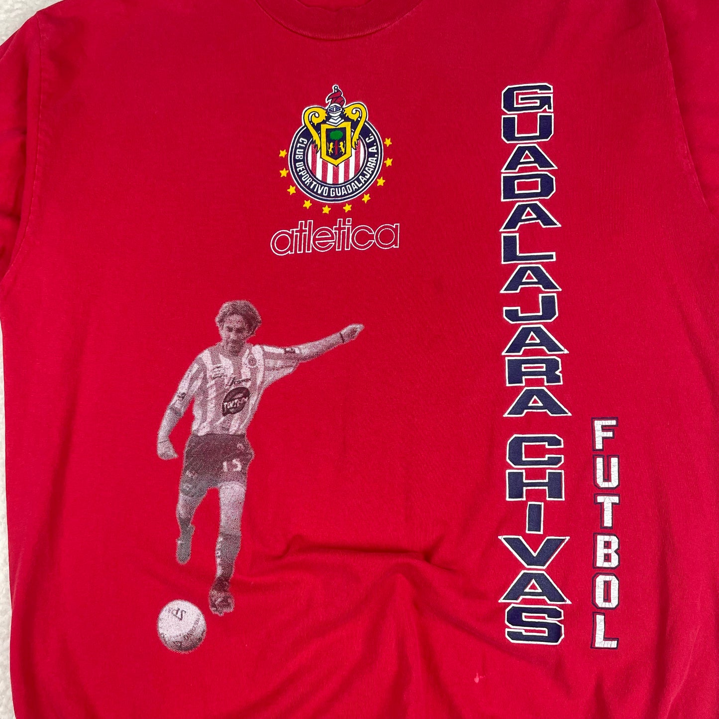 Atletica Guadalajara Chivas Futbol Red Graphic Shirt