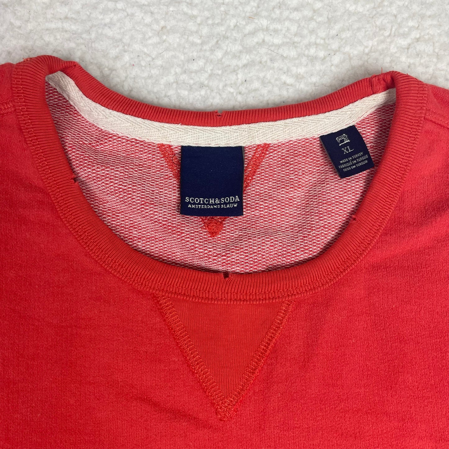 Scotch & Soda Maneki-neko Cat Red Pullover Sweatshirt