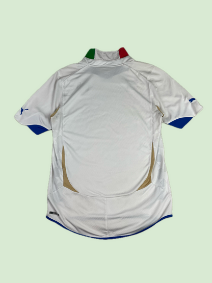 Vintage Puma Italy FIGC National Team Soccer Jersey White Blue