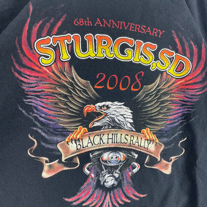 Vintage 2008 Sturgis Black Hills Rally Eagle Shirt