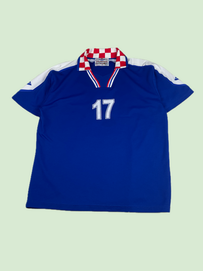 Valentino Sport Croatia Robert Jarni 17 Soccer Jersey Blue