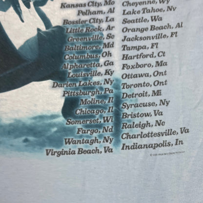 Vintage Gildan Light Blue Kenny Chesney Sun City Tour 2009 Graphic Shirt L