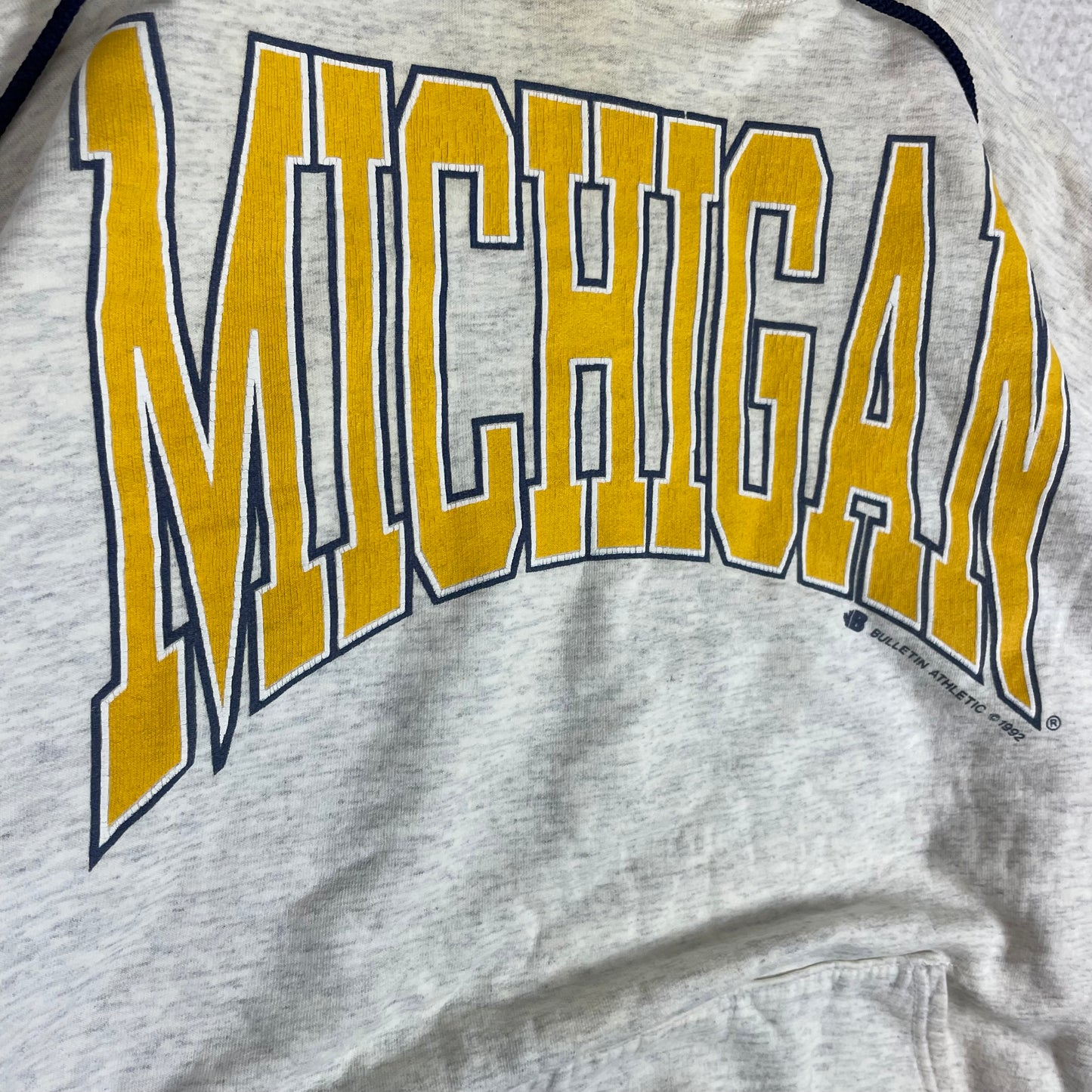 Vintage 1992 University of Michigan Bulletin Hoodie