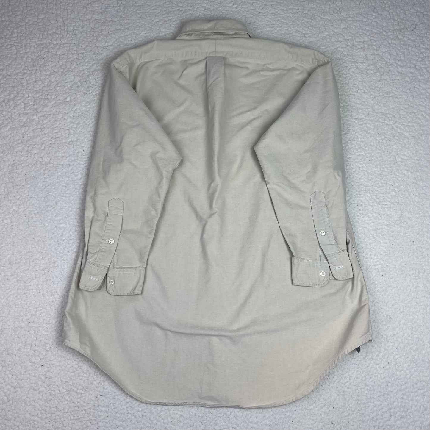 Vintage Ralph Lauren Polo Off White Khaki Button Up Long Sleeve Shirt