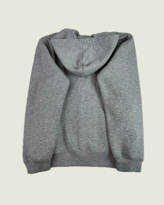 Vintage Nike Heather Gray Zip Up Hoodie Silver Tab