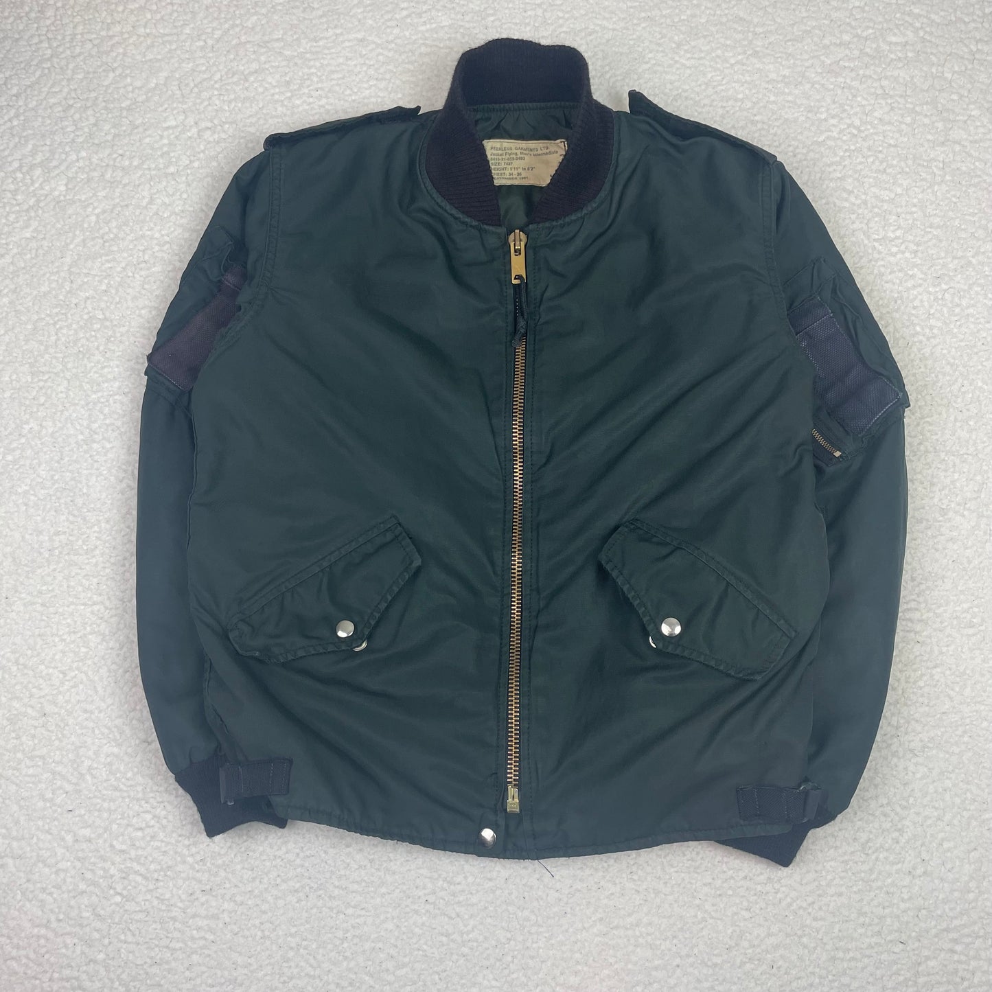 True Vintage 1980s Aviator Satin Bomber Jacket