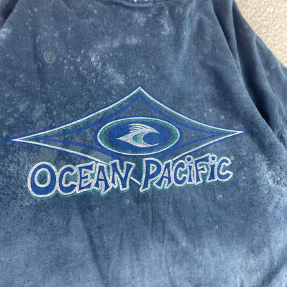 Vintage Ocean Pacific Tye Dye Bubbles Center Logo Shirt