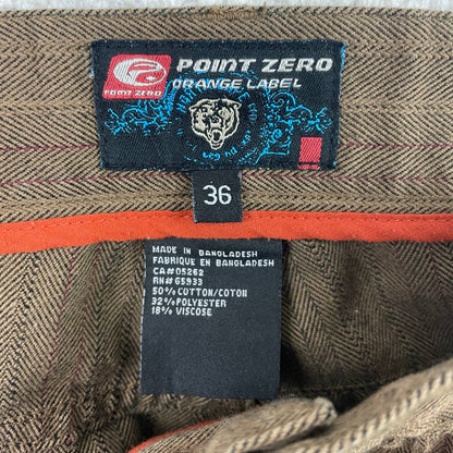 Vintage Point Zero Ultra Baggy Brown Herringbone Pants