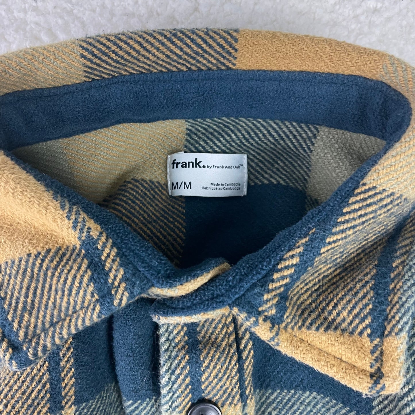 Frank & Oak Button Up Plaid Shrit Fleece Shacket