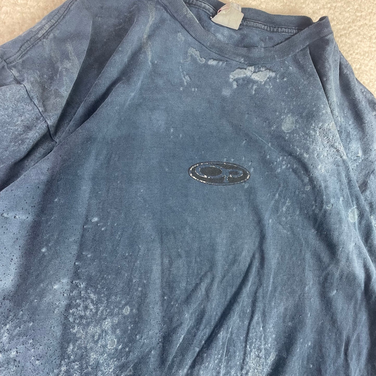 Vintage Ocean Pacific Tye Dye Bubbles Center Logo Shirt