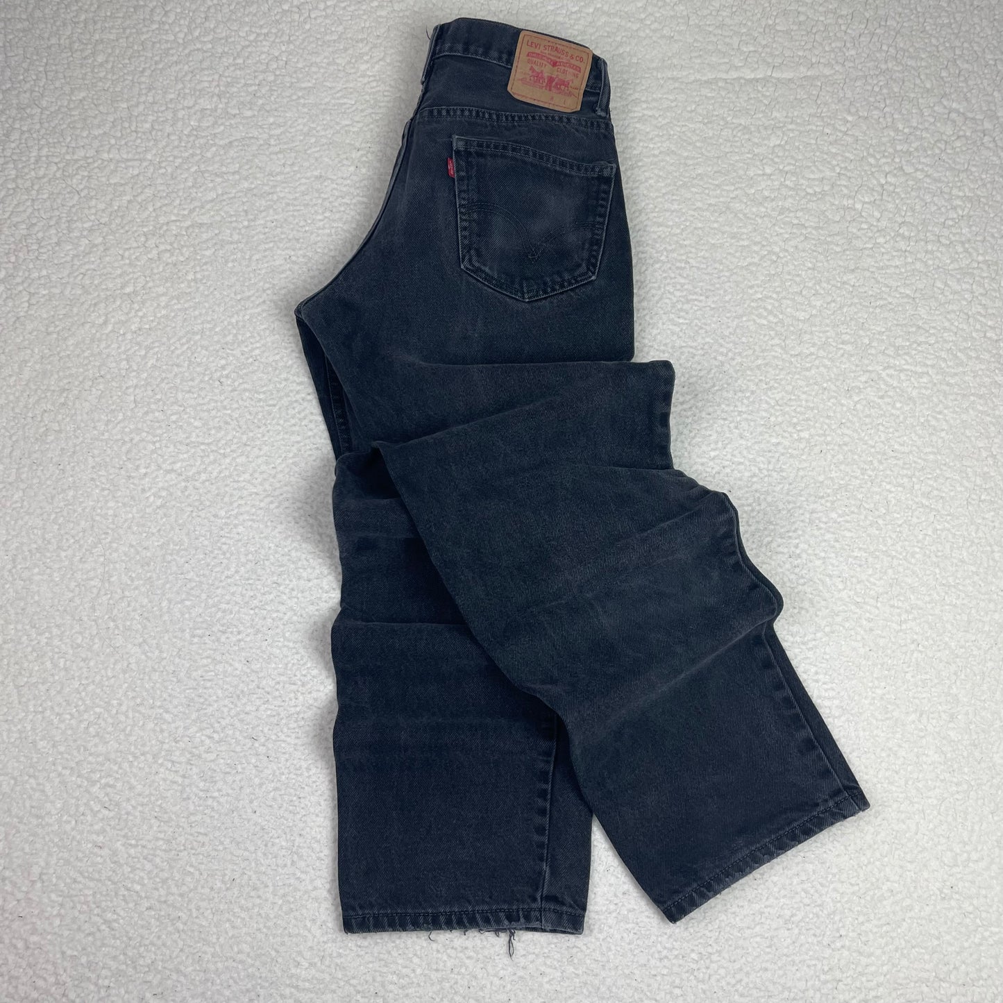 Levis 550 Relaxed Fit Stone Wash Fade Black Jeans