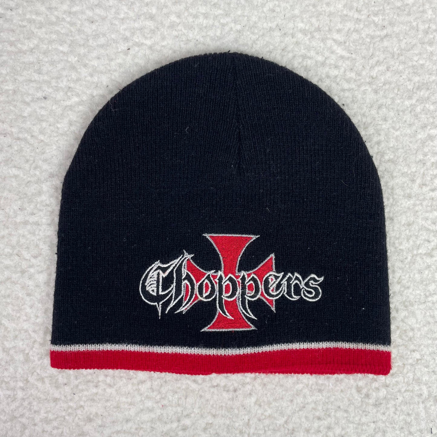 Y2K West Coast Choppers Red Black Beanie