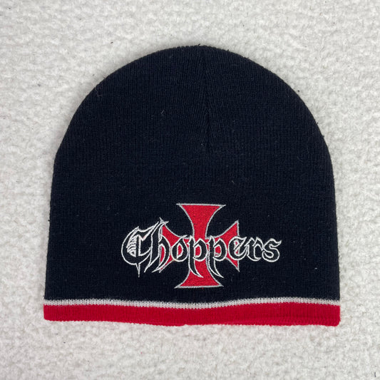Y2K West Coast Choppers Red Black Beanie