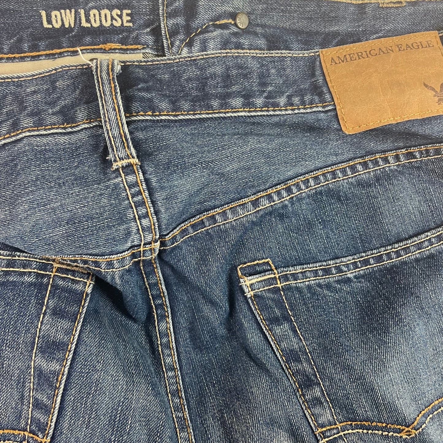 Vintage American Eagle Baggy Low Crotch Loose Jeans