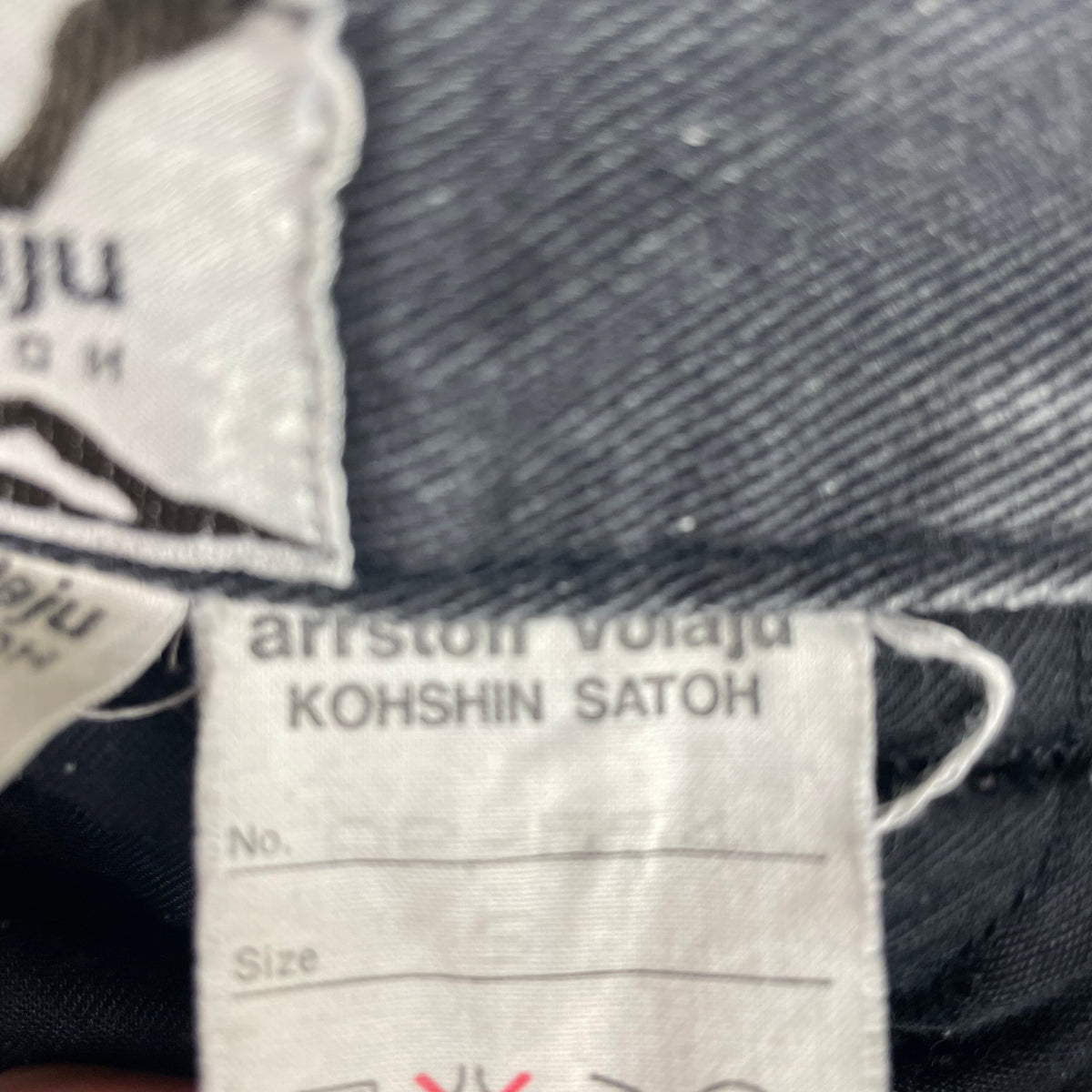 Vintage Arrston Volaju Kohshin Satoh Black Denim Barrel Jeans 28