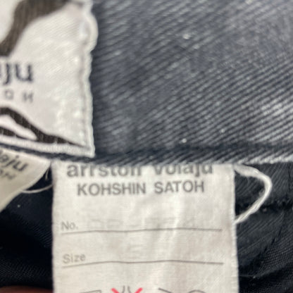 Vintage Arrston Volaju Kohshin Satoh Black Denim Barrel Jeans 28