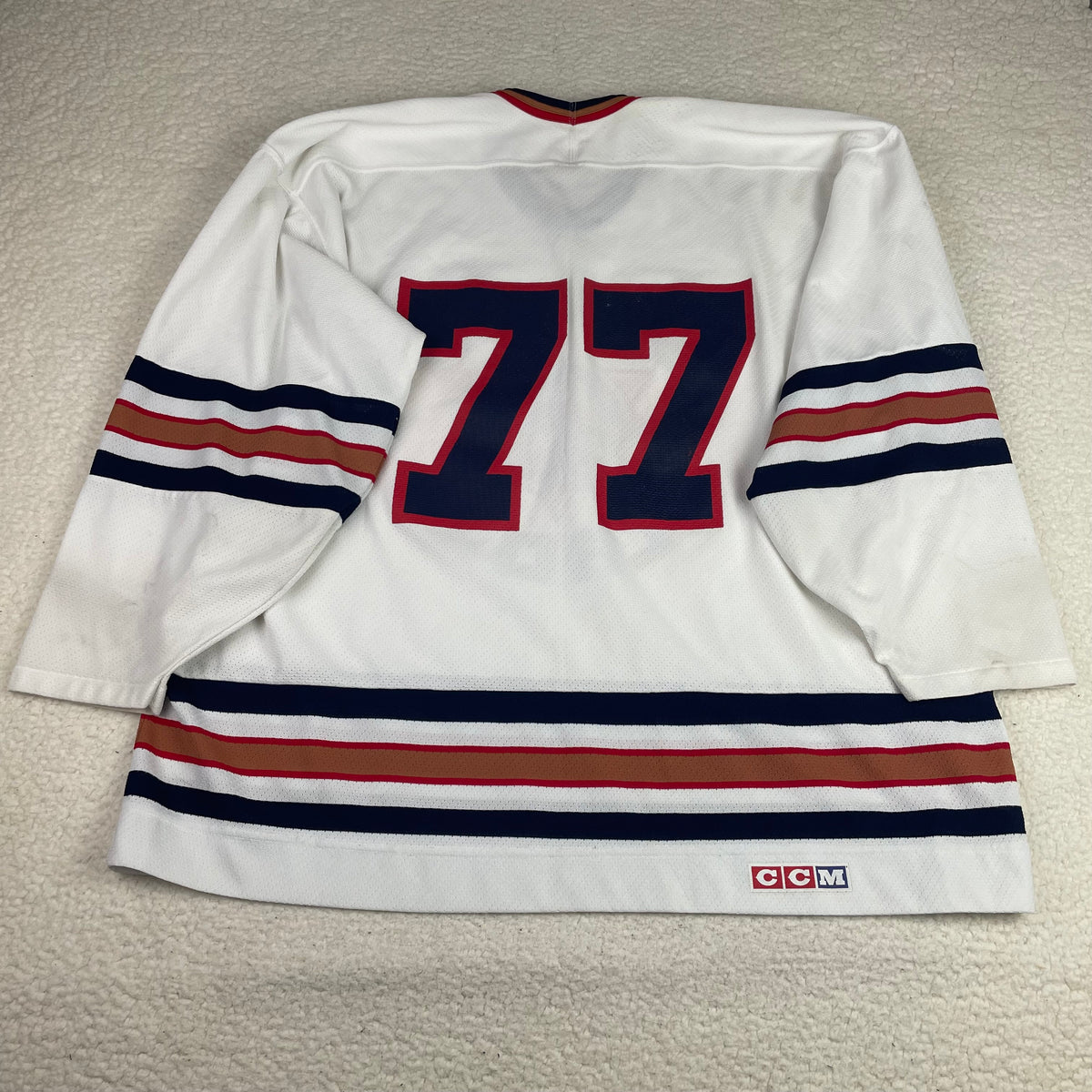 Vintage CCM Rare Edmont Oilers Oilman Hockey Jersey 2XL