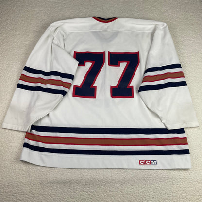 Vintage CCM Rare Edmont Oilers Oilman Hockey Jersey 2XL