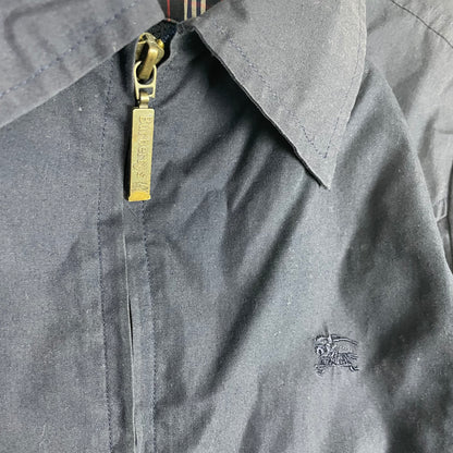 Vintage Burrberrys Harrington Style Navy Blue Zip Up Jacket