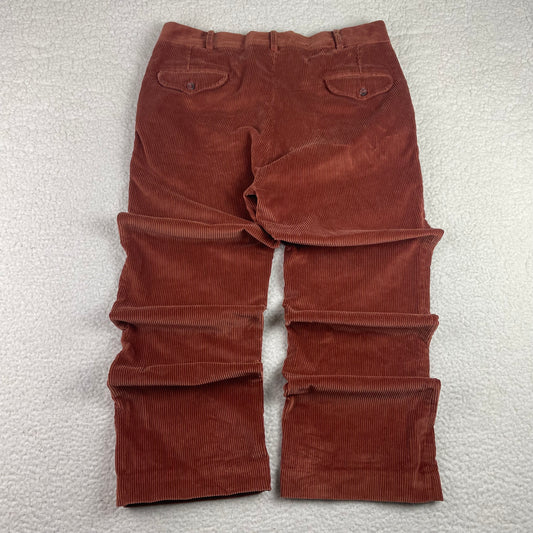 Vintage LL Bean Burnout Orange Corduroy Baggy Pants