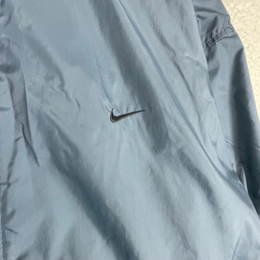 Nike Blue Zip Up Waist Cinch Windbreaker Jacket