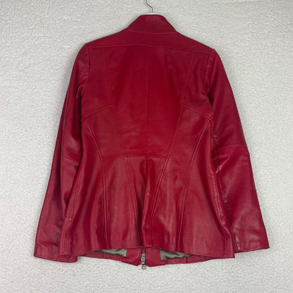 Danier Red Racer Italian Leather Jacket
