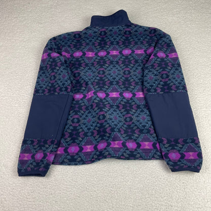 Columbia Purple Aztec Fleece 1/4 Snap Pullover Sweatshirt L
