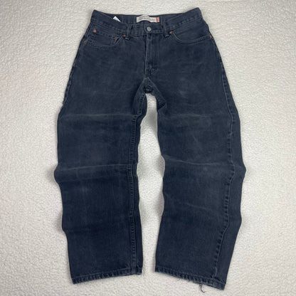 Levis 550 Relaxed Fit Stone Wash Fade Black Jeans